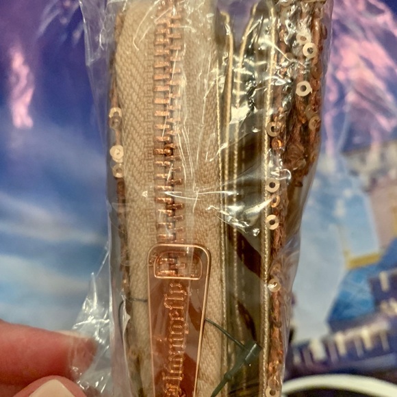 Disney Loungefly Rose Gold Pink Bow Wallet Minnie - Picture 8 of 8